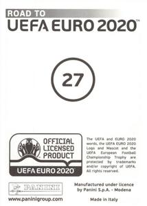 2019 Panini Road to UEFA Euro 2020 Stickers #27 Nacer Chadli Back