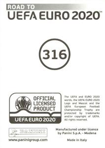 2019 Panini Road to UEFA Euro 2020 Stickers #316 Nemanja Maksimovic Back