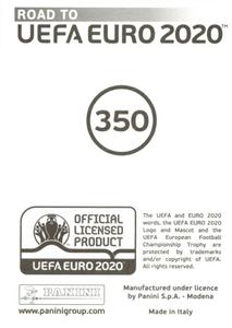 2019 Panini Road to UEFA Euro 2020 Stickers #350 Benjamin Verbic Back