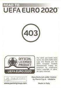2019 Panini Road to UEFA Euro 2020 Stickers #403 Sinan Bolat Back