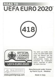 2019 Panini Road to UEFA Euro 2020 Stickers #418 Andriy Pyatov Back