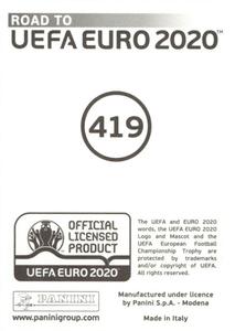 2019 Panini Road to UEFA Euro 2020 Stickers #419 Oleksandr Karavayev Back