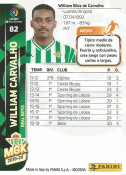 2019-20 Panini Megacracks LaLiga Santander #82 William Carvalho Back