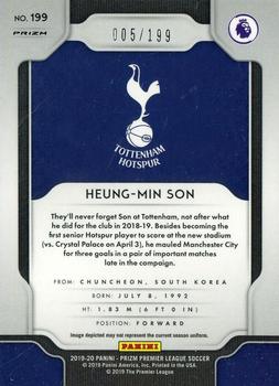 2019-20 Panini Prizm Premier League - Blue #199 Heung-Min Son Back