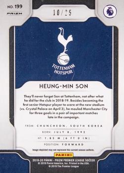 2019-20 Panini Prizm Premier League - Orange #199 Heung-Min Son Back
