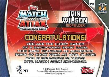 2019-20 Topps Match Attax SPFL - Shirt Cards #SC14 Iain Wilson Back
