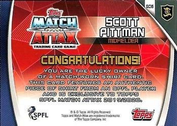 2019-20 Topps Match Attax SPFL - Shirt Cards #SC16 Scott Pittman Back