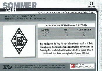 2019-20 Topps Chrome Bundesliga #71 Yann Sommer Back