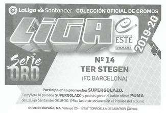 2019-20 Panini LaLiga Santander Este Stickers - Serie Oro #14 Ter Stegen Back