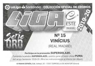 2019-20 Panini LaLiga Santander Este Stickers - Serie Oro #15 Vinicius Junior Back