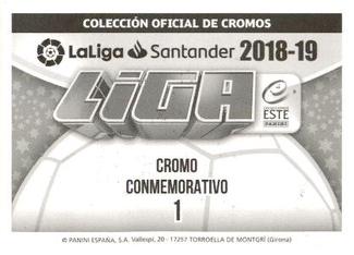 2018-19 Panini LaLiga Santander Este Stickers #1 Cromo Conmemorativo Back