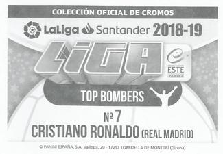 2018-19 Panini LaLiga Santander Este Stickers - Serie Top Bombers #7 Cristiano Ronaldo Back