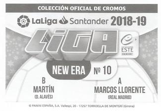 2018-19 Panini LaLiga Santander Este Stickers - Serie New Era #10A Marcos Llorente Back