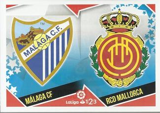 2018-19 Panini LaLiga Santander Este Stickers - Escudos Liga 123 #7 Málaga CF / RCD Mallorca Front