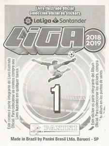 2018-19 Panini Liga Stickers LaLiga Santander (Brazil) #1 Escudos Back