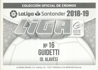 2018-19 Panini LaLiga Santander Este Stickers - Deportivo Alaves #16 John Guidetti Back