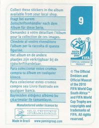 2010 Panini FIFA World Cup Stickers (Blue Back) #9 Durban Stadium Back