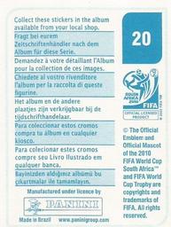 2010 Panini FIFA World Cup Stickers (Blue Back) #20 Peter Mokaba Stadium Back