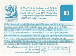 2010 Panini FIFA World Cup Stickers (Blue Back) #87 France - Team Back