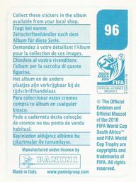 2010 Panini FIFA World Cup Stickers (Blue Back) #96 Jeremy Toulalan Back