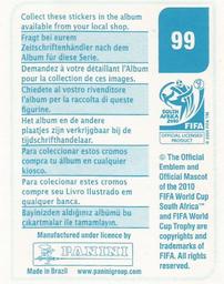 2010 Panini FIFA World Cup Stickers (Blue Back) #99 Florent Malouda Back