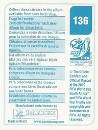 2010 Panini FIFA World Cup Stickers (Blue Back) #136 Seyi Olofinjana Back