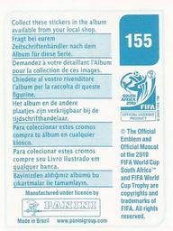 2010 Panini FIFA World Cup Stickers (Blue Back) #155 Cho Won-Hee Back