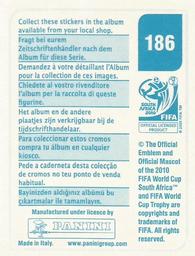 2010 Panini FIFA World Cup Stickers (Blue Back) #186 Rio Ferdinand Back