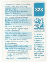 2010 Panini FIFA World Cup Stickers (Blue Back) #328 Kwadwo Asamoah Back