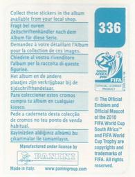 2010 Panini FIFA World Cup Stickers (Blue Back) #336 Maarten Stekelenburg Back