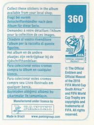 2010 Panini FIFA World Cup Stickers (Blue Back) #360 William Kvist Back