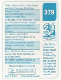 2010 Panini FIFA World Cup Stickers (Blue Back) #379 Yasuyuki Konno Back