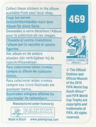 2010 Panini FIFA World Cup Stickers (Blue Back) #469 Jan Mucha Back