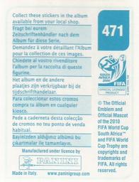2010 Panini FIFA World Cup Stickers (Blue Back) #471 Peter Pekarik Back