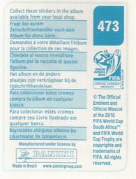 2010 Panini FIFA World Cup Stickers (Blue Back) #473 Marek Cech Back