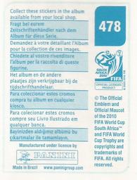 2010 Panini FIFA World Cup Stickers (Blue Back) #478 Miroslav Karhan Back