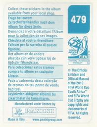 2010 Panini FIFA World Cup Stickers (Blue Back) #479 Jan Kozak Back