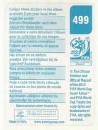 2010 Panini FIFA World Cup Stickers (Blue Back) #499 Kaka Back