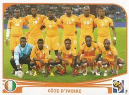2010 Panini FIFA World Cup Stickers (Blue Back) #524 Côte D'ivoire - Team Front