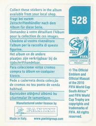 2010 Panini FIFA World Cup Stickers (Blue Back) #528 Emmanuel Eboue Back
