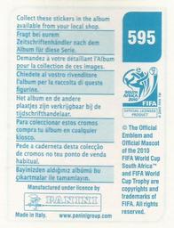 2010 Panini FIFA World Cup Stickers (Blue Back) #595 Hakan Yakin Back