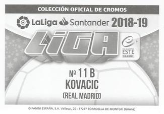 2018-19 Panini LaLiga Santander Este Stickers - Real Madrid #11B Kovacic Back