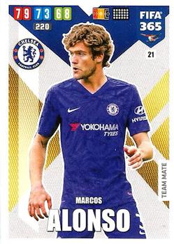 2019-20 Panini Adrenalyn XL FIFA 365 #21 Marcos Alonso Front