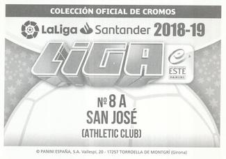 2018-19 Panini LaLiga Santander Este Stickers - Athletic Bilbao #8A Mikel San Jose Back