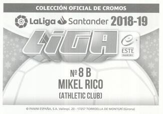 2018-19 Panini LaLiga Santander Este Stickers - Athletic Bilbao #8B Mikel Rico Back