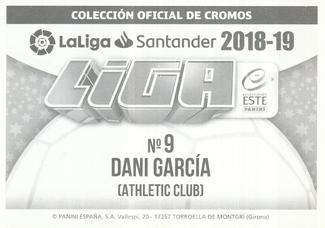 2018-19 Panini LaLiga Santander Este Stickers - Athletic Bilbao #9 Dani García Back
