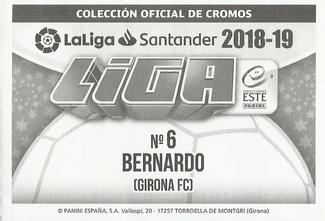 2018-19 Panini LaLiga Santander Este Stickers - Girona FC #6 Bernardo Back