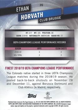 2019-20 Finest UEFA Champions League #35 Ethan Horvath Back