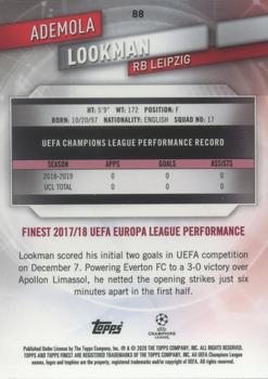 2019-20 Finest UEFA Champions League #88 Ademola Lookman Back