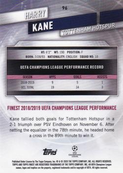 2019-20 Finest UEFA Champions League #96 Harry Kane Back